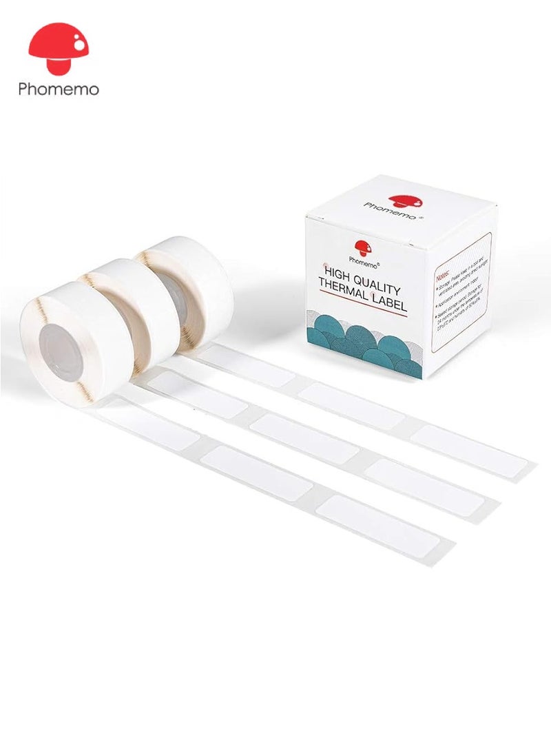 phomemo 3 Rolls Thermal Self-Adhesive Labels 12mm x 40mm (3/8" x 1.5") - 160 Labels/Roll, Black on White, Compatible with D30/D35/Q30/Q30S Printer - Image 3