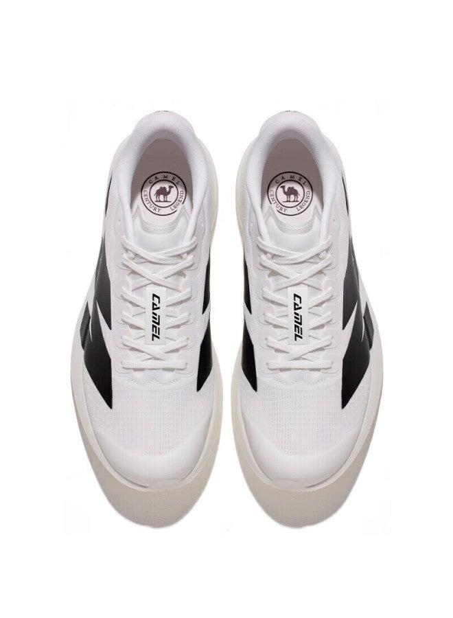 Camel Carbon 5k Outdoor Thick Sole Carbon Plate Running Shoes Men Shock Absorption Sports Shoes K16b09l7029 White/black Size 38 - Image 1