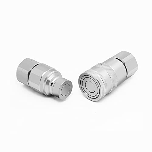 CEKER 34 NPT Skid Steer Bobcat Flat Face Hydraulic Coupler ISO 16028 Hydraulic Quick Connect Disconnect Coupling - Image 3