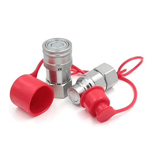 CEKER 34 NPT Skid Steer Bobcat Flat Face Hydraulic Coupler ISO 16028 Hydraulic Quick Connect Disconnect Coupling - Image 1