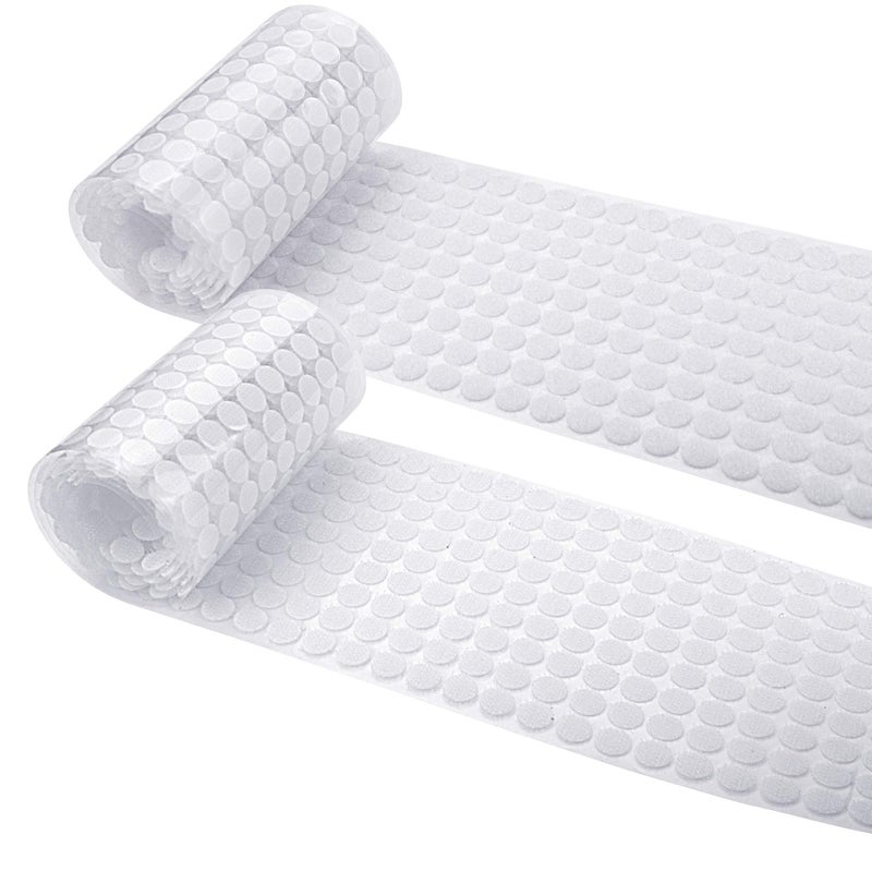 JANYUN JANYUN 1008pcs Self Adhesive Dots25 10mm Diameter Sticky Dots Back Dots Hook and Loop Tapes White Classroom Office Home 