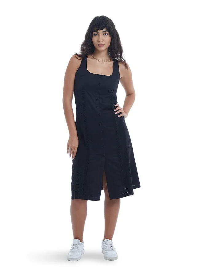 Asharae  Women's Sleeveless Button Down Dress With Adjustor Cotton Comfortable Material, Casual Fashion Wear, Daily Wear Outfit, Special Occasion Outfit, Trendy & Chic Apparel for Women | Best Price UAE