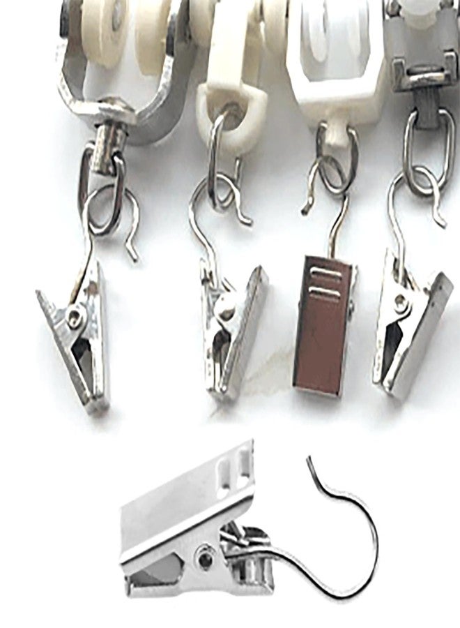 MEETOOT 120-Piece Heavy-Duty Hook Clips Set Metal Curtain Clip for Photos Home Party Decor Art Display - Silver - Image 5