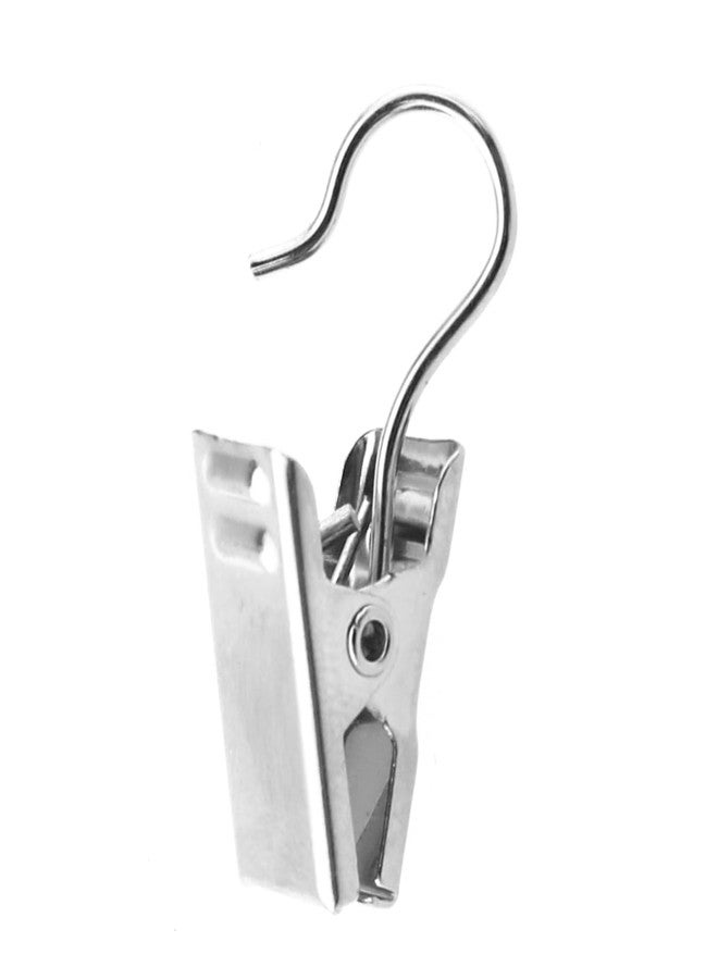 MEETOOT 120-Piece Heavy-Duty Hook Clips Set Metal Curtain Clip for Photos Home Party Decor Art Display - Silver - Image 3