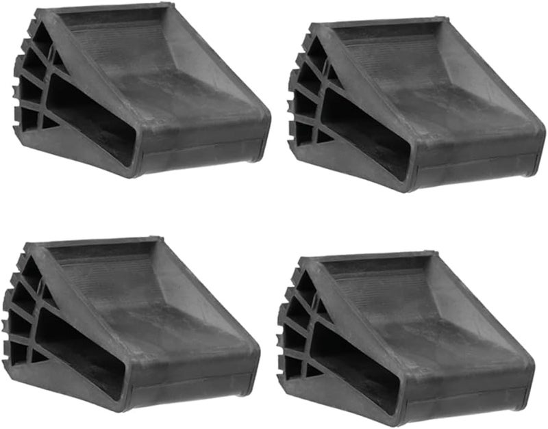 4Pcs Black Anti Slip Ladder Feet Pads Durable Non Skid Covers for Folding Ladders - Image 2