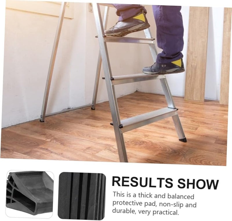 4Pcs Black Anti Slip Ladder Feet Pads Durable Non Skid Covers for Folding Ladders - Image 5