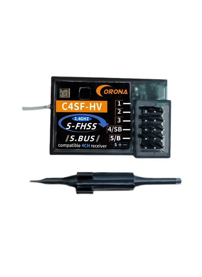 SoloGood - Corona C4Sf 2.4G Receiver Plashproof S Fhss Hv Receiver 4Ch Compatible For Futaba Sbus 3Pv 4Pls 4Pv 7Px 4Px Etc. - Image 1