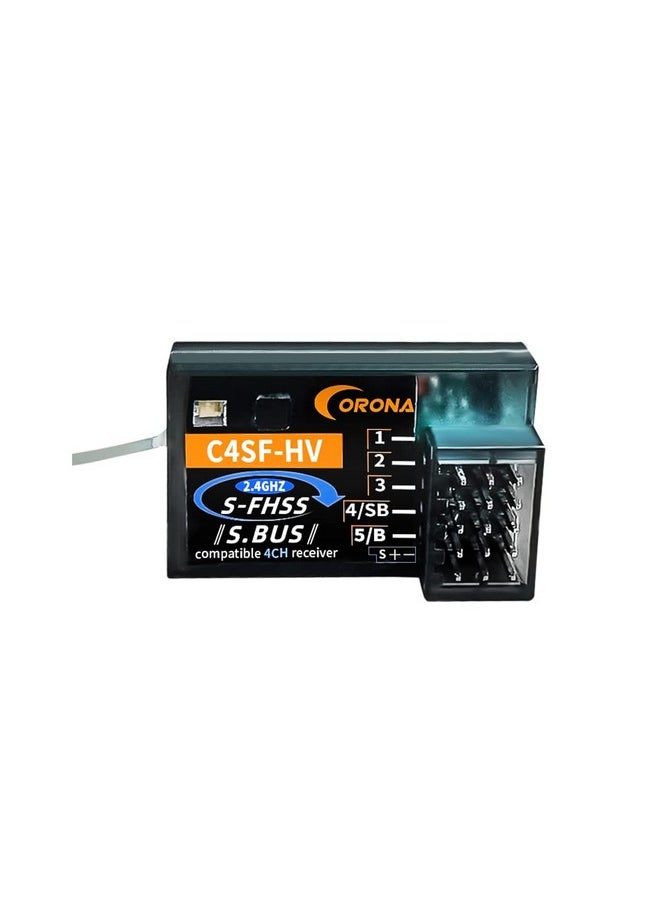 SoloGood - Corona C4Sf 2.4G Receiver Plashproof S Fhss Hv Receiver 4Ch Compatible For Futaba Sbus 3Pv 4Pls 4Pv 7Px 4Px Etc. - Image 1