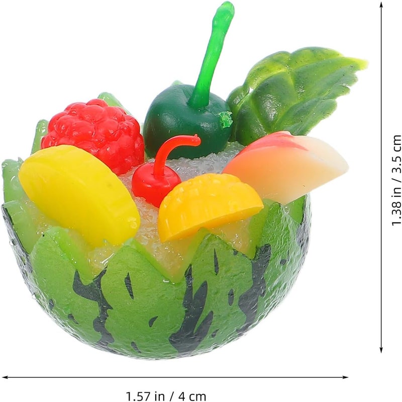Zerodeko 5pcs Mini Artificial Watermelon Bowls Fake Fruit Decoration Props Simulation Fruit Photo Props for Photography and Table Display - Image 2