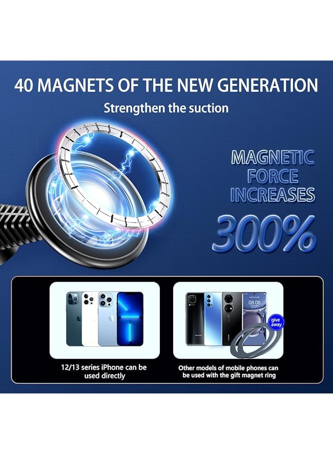 Excefore Car Headrest Mount Compatible For Magsafe Car Mount, Seat Headrest Hook Magnetic Phone Holder, Backseat Hooks Suitable For Iphone 14/13/12 All Phone Grocery Bags Handbag - Image 5