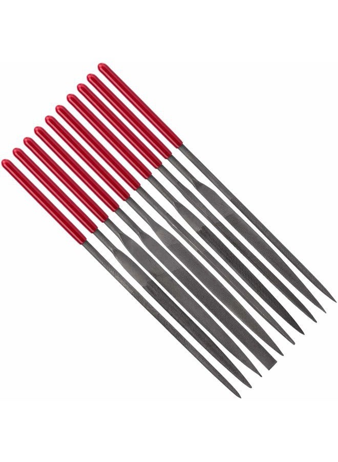 ANCIRS ANCRIS 10 Pack Needle File Sets Diamond Needle File Set Fine-Toothed Metal File Set Hardened Round Sharped Taper for Jewellery Fine Cut Wax Steel Wood Carving - Image 1