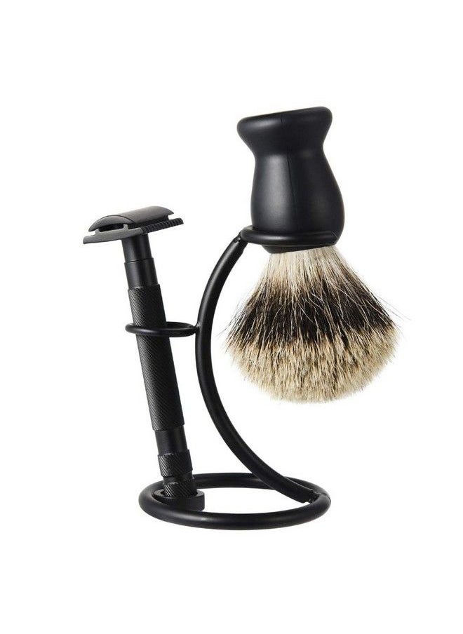 esowemsn - 1Pc Black Stainless Steel Razor Holder Stand Brush Shaving Holder Safety Men - Image 1