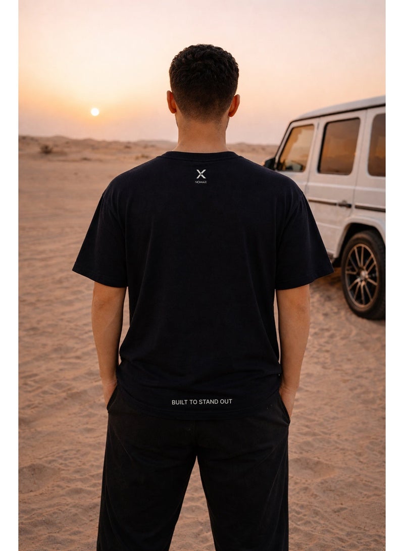 NOMAiX Self Made Self Paid T-Shirt | Graphic Oversized Tee | Streetwear Slogan | Oversized Drop Shoulder | Unisex | Made in UAE - Image 4