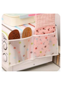 Generic Waterproof Microwave Cover Sharp - Microwave Cover - Microwave Protective Case for Dust, Oil and Water Protection, Home Organizer and Storage Bag for Microwave and Oven Protection in Home and Kitchen - Dust, Water and Oil Resistant Microwave Oven Cover with Organizer Pockets for Storing Spoons and Forks - Size 35*85cm - Multicolor (Random Color Comes)  - Image 2