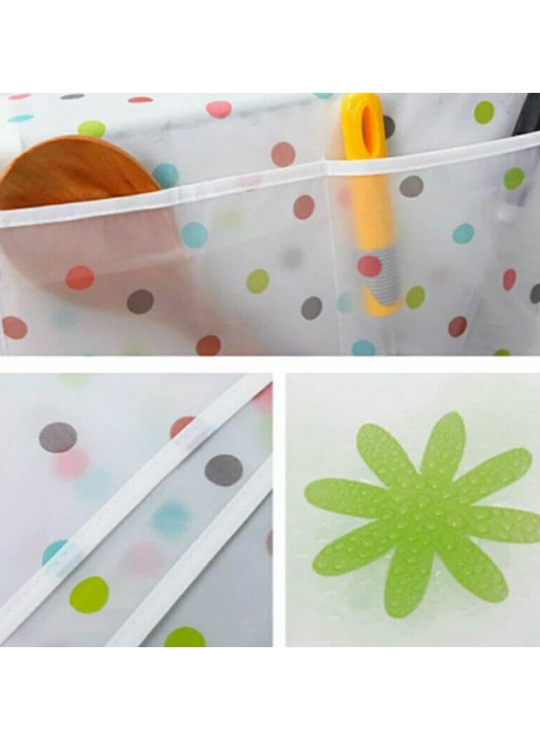 Generic - Waterproof Microwave Cover Sharp - Microwave Cover - Microwave Protective Case for Dust, Oil and Water Protection, Home Organizer and Storage Bag for Microwave and Oven Protection in Home and Kitchen - Dust, Water and Oil Resistant Microwave Oven Cover with Organizer Pockets for Storing Spoons and Forks - Size 35*85cm - Multicolor (Random Color Comes) - Image 1