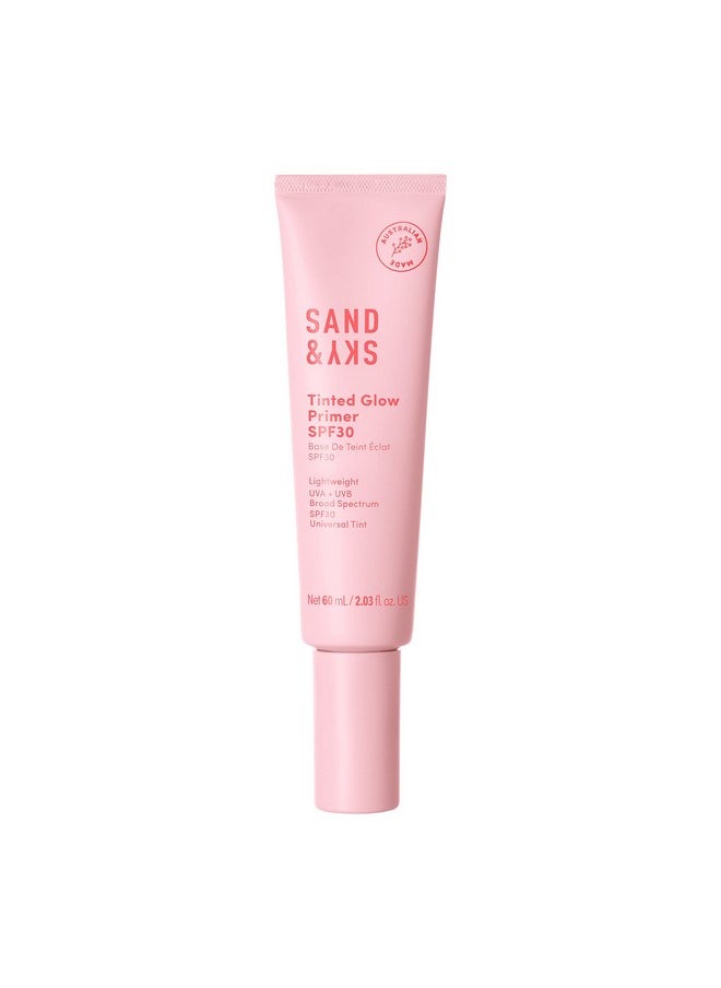 Sand & Sky - Tinted Glow Primer Spf 30 Sunscreen Australian Made Daily Hydrating Makeup Primer With Broad Spectrum Sun Protection & Sheer Rosy Tint Improves Pigment Firms Skin Minimizes Roughness - Image 1