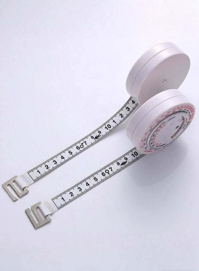 BMI Measuring Tape BMI Wheel Calculator Body Mass Index Calculator Body Tape Measure for Body Waist Weight Health Accurate Measurement White Color - Image 3