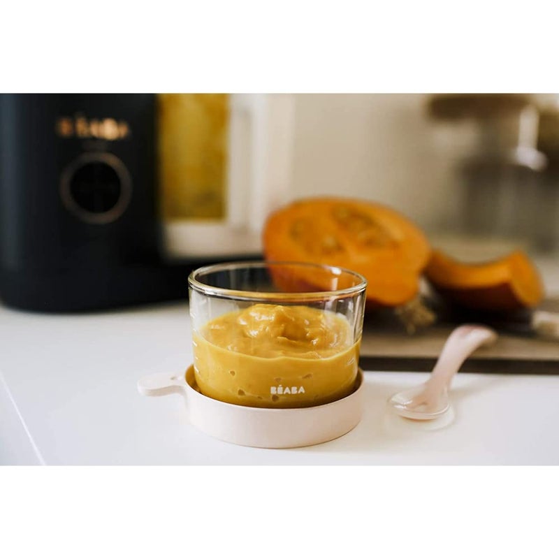 Baba Beaba 2nd Stage Silicone Spoon - Baby Led Weaning Self Feeding Training Spoon with Ultra Soft Tip, Gum Friendly, Ergonomic Handles, BPA Free, Vintage Pink, 8m+ - Image 5