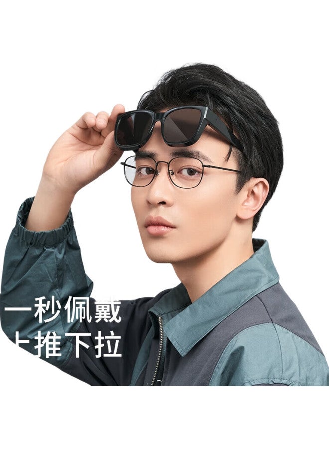 MIJIA Xiaomi Myopia Wearable Sunglasses, Polarized Glasses For Nearsightedness, Driving Anti-Glare Clip-On Sunglasses For Men And Women, Black - Image 2