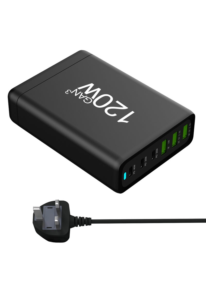 Beauenty 120W GaN Charger 6 Ports USB Type C PD Charger Quick Charge 3.0 USB Type C Quick Charger Mobile Phone USB Charger - Image 2