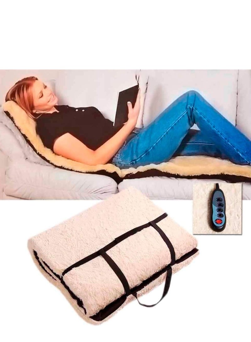 ياميم سرير تدليك كهربائي لكامل الجسم مزود بـ 9 محركات لتخفيف الآلام والاهتزازات لكرسي السرير والأريكة، سرير تدليك مع جهاز تحكم عن بعد، جهاز تدليك منزلي للجسم للرأس والساق - Image 2