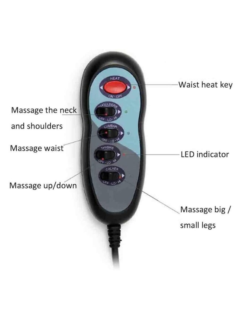 ياميم سرير تدليك كهربائي لكامل الجسم مزود بـ 9 محركات لتخفيف الآلام والاهتزازات لكرسي السرير والأريكة، سرير تدليك مع جهاز تحكم عن بعد، جهاز تدليك منزلي للجسم للرأس والساق - Image 5