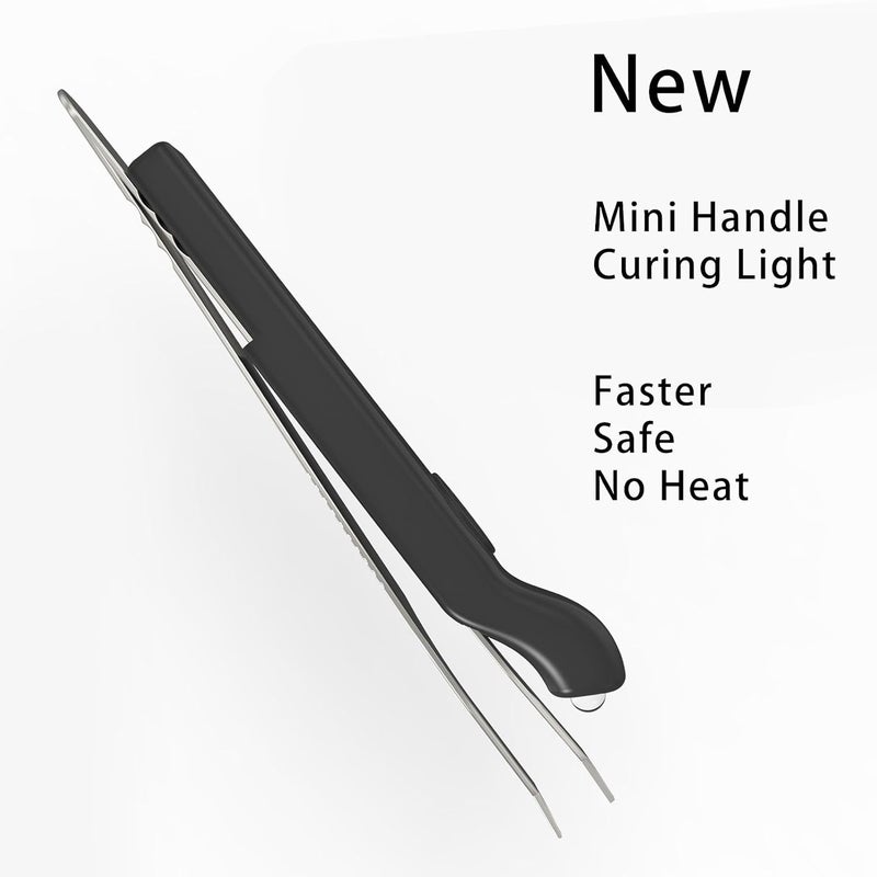 GOWENIC Cordless Eyelash Glue Curing Lamp Handheld Tweezers with Rapid Curing Design for Extensions Professional Beauty Artists Aluminum Alloy - Image 3