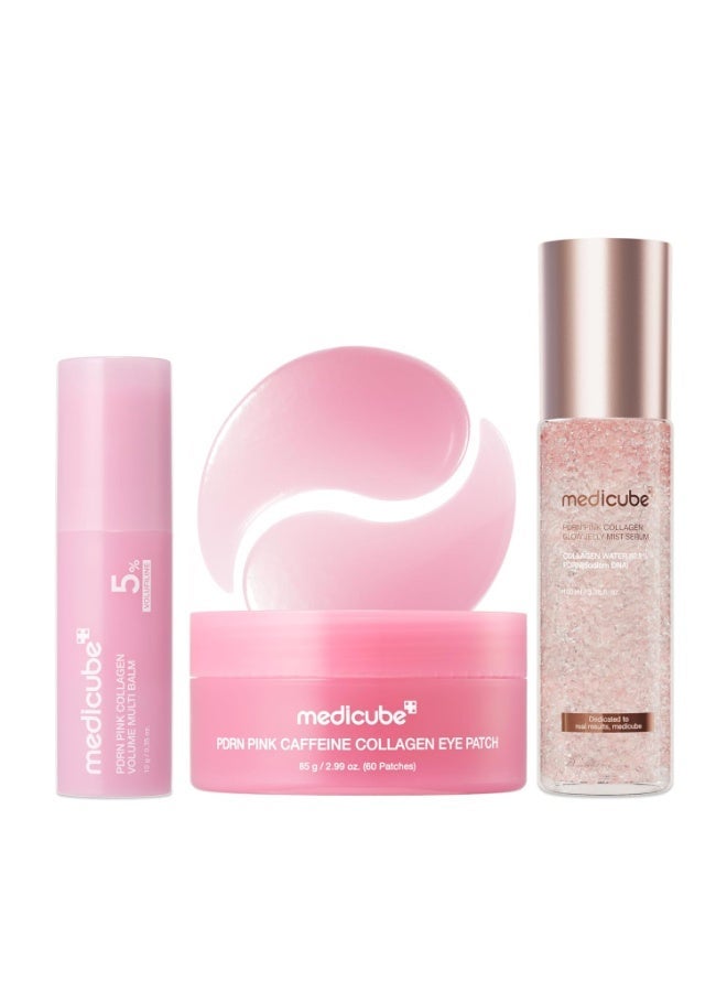 Medicube PDRN Glow On-The-Go Trio: Multi Balm, Eye Patch & Jelly Mist for Hydration - Image 1