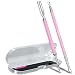 GA&EN 2PCS Metal Mauve/Pink Purple Cuticle Pusher and Cutter Remover Salon Quality Stainless Steel Gel Nail Polish Peeler Scraper Durable Manicure and Pedicure Cleaner Tool For Fingernail and Toenail - Image 2