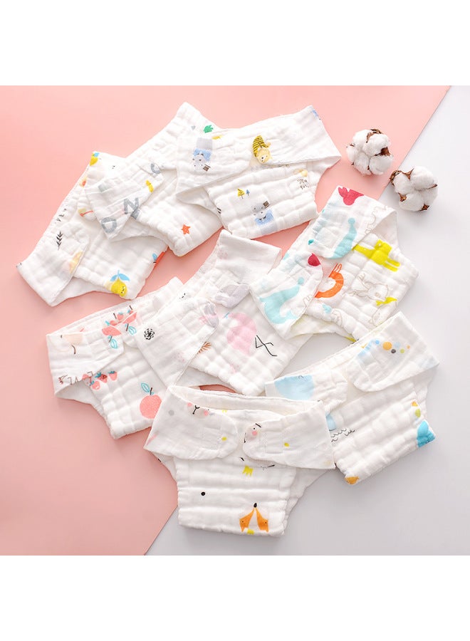 Gauze Diaper Pure Cotton Washable Baby Urine Meson Newborn Diaper Baby Diaper Pants Urine Withdrawal Mustard Seed Summer