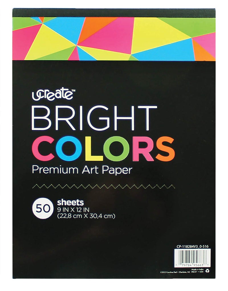 UCREATE ورق فني متميز بألوان زاهية U-Create، 12" × 9"، 50 ورقة، ألوان زاهية متنوعة، 65 رطل (95663) - Image 5