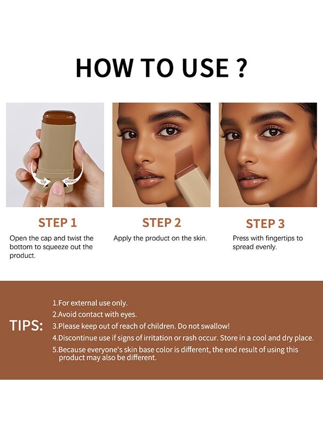 Meidián Beauty Balm Serum Boosted Skin Tint, Solid Tinted Moisturizing Serum Foundation Stick, Buildable Medium-to-Full Coverage Contour Stick for Face Makeup #04 - Image 5