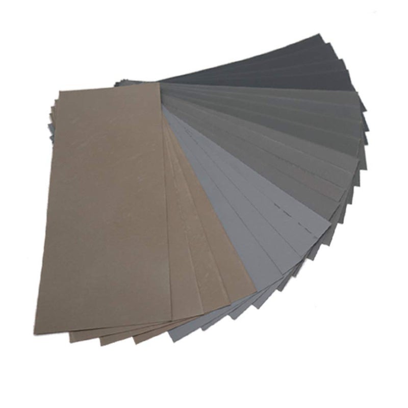 BAISDY 20Pcs Wet Dry Sandpaper, High Grit 1000 2000 3000 5000 7000 Sandpaper Sheets Assortment for Wood Metal Polishing Automotive Sanding, 9 x 3.6 inch by BAISDY - Image 5