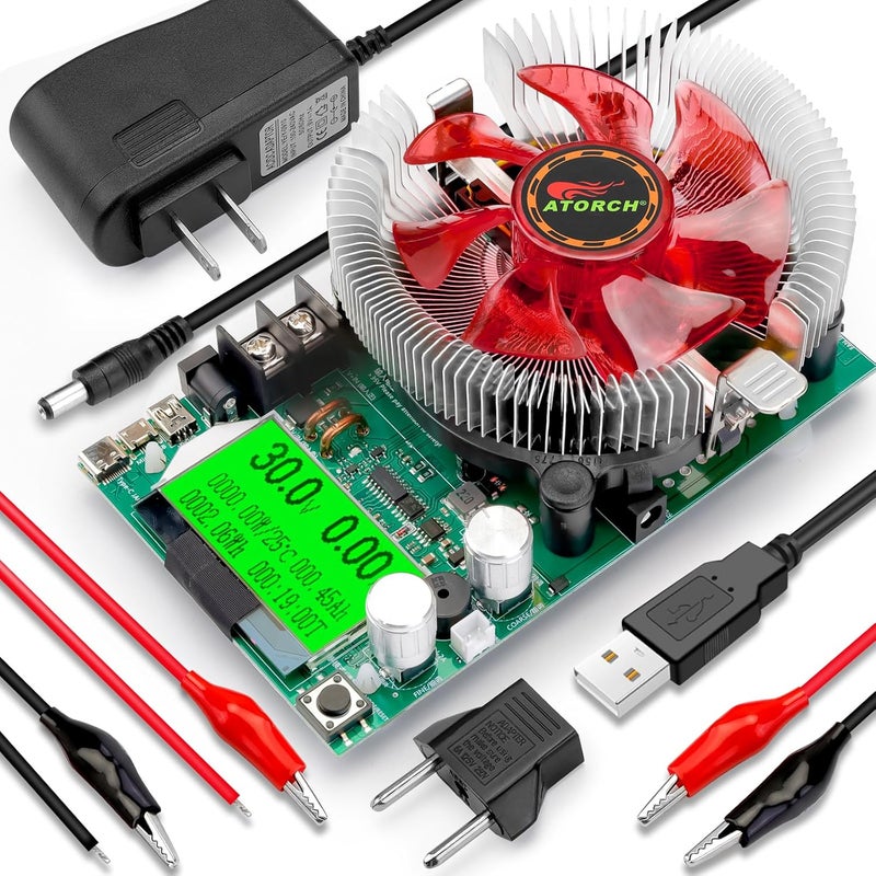 MakerHawk Electronic Load Tester - USB Load Tester 150W 200V 20A Resistor Adjustable Constant Current Battery Capacity Tester Module Intelligent Dischar - Image 1