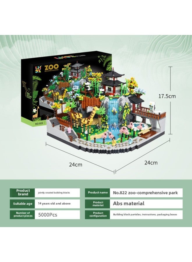 Building Blocks Toys For Kids Castle Series Spacesuit Series Dinosaur Robot Vehicle More-Color:Leji -822 Zoo-Comprehensive Park - Image 1
