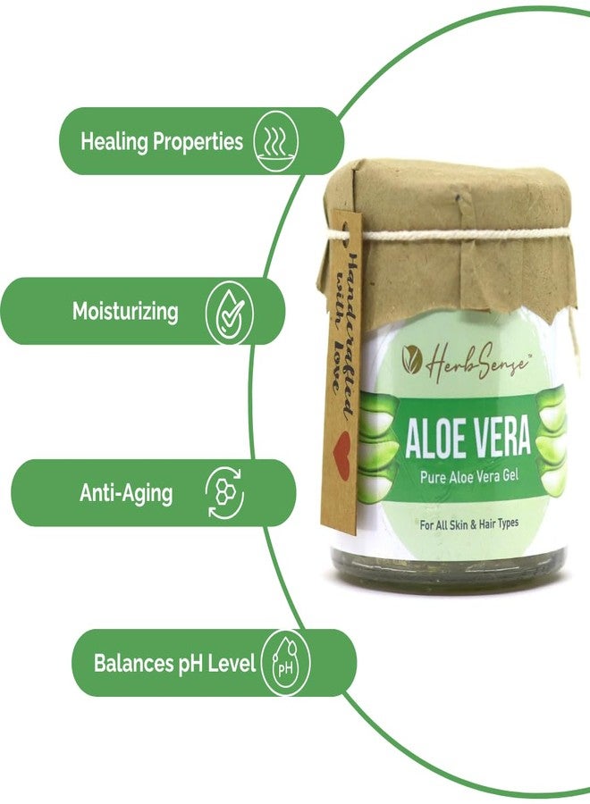 Herbsense Pure Aloe Vera Gel & Neem Powder Combo Pack- For Healthy Dandruff Free Hair & Glowing Skin, Pack of 2 - Image 5