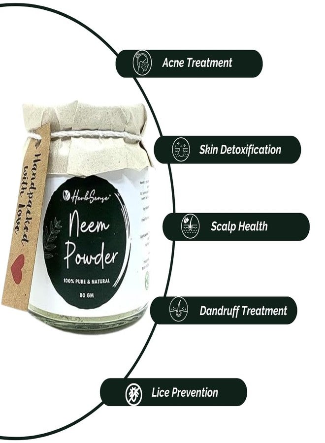 Herbsense Pure Aloe Vera Gel & Neem Powder Combo Pack- For Healthy Dandruff Free Hair & Glowing Skin, Pack of 2 - Image 4