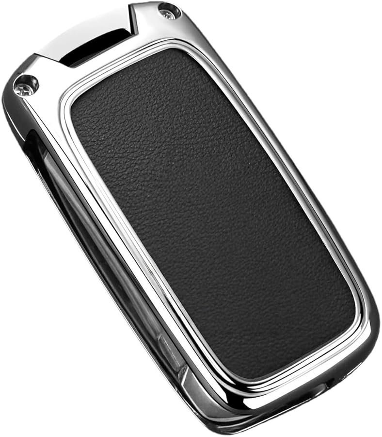 Silver Black Car Key Cover Compatible For VW Polo Tiguan Golf Passat Jetta Beetle Scirocco - Image 1