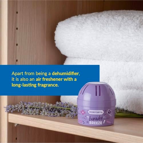 HUMYDRY® - Pack of 12 Mini Units - Dehumidifier and Air Freshener - 2.6 oz - Moisture Absorbers - Prevents Odors - Lavender Scent - For small spaces - Image 4