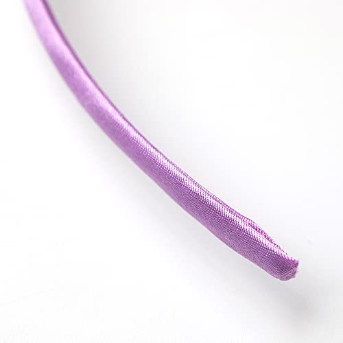 Foeran Mouse Ears Headbands Shiny Bows Mouse Ears Glitter Party Princess Decoration Cosplay Costume for Girls Women (Purple-1) - Image 4
