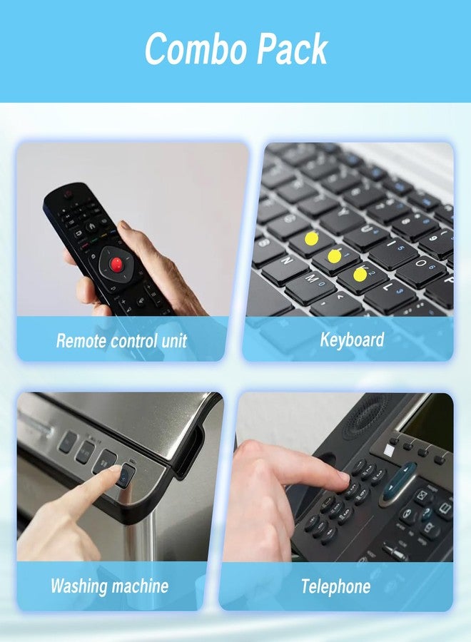 YAFIYGI 300 Pcs Tactile Stickers Raised Bump Dot Markers Durable Silicone Adhesive Identification Dotsfor LowVision Braille Visual Aid Suitable for Vision impaired Bump dots Blind Red Yellow Black White - Image 2