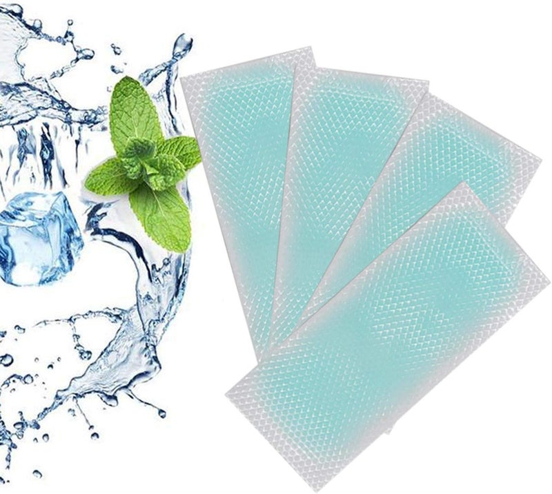 Dogxiong 60 Sheets Fever Cooling Gel Patches Cooling Forehead Strips Cooling Gel Sheet for Relieve Headache Toothache Pain Drowsiness Fatigue Refreshing Sunstroke Blue - Image 1