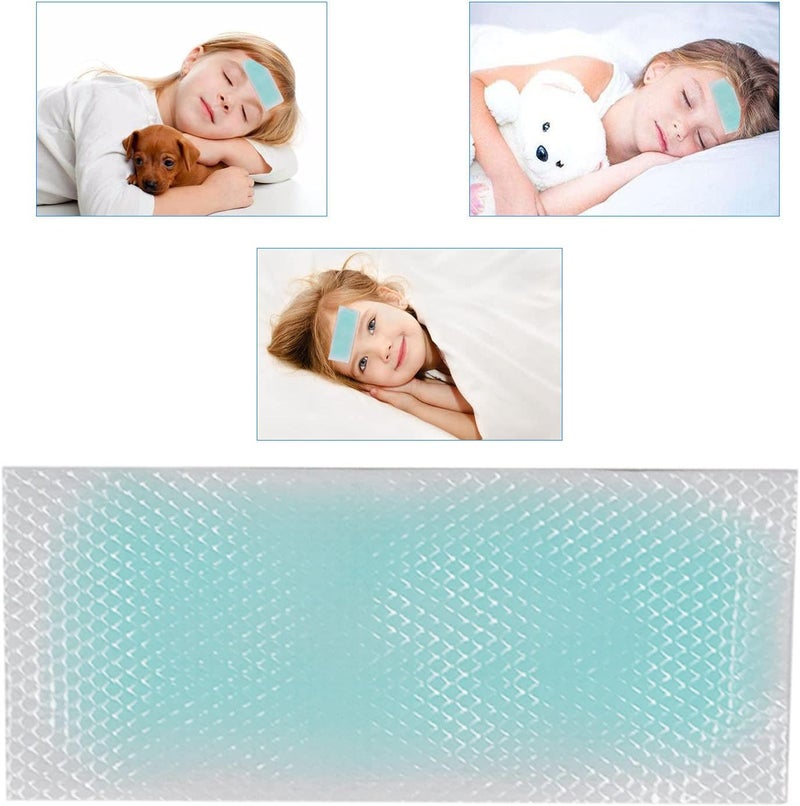 Dogxiong 60 Sheets Fever Cooling Gel Patches Cooling Forehead Strips Cooling Gel Sheet for Relieve Headache Toothache Pain Drowsiness Fatigue Refreshing Sunstroke Blue - Image 4