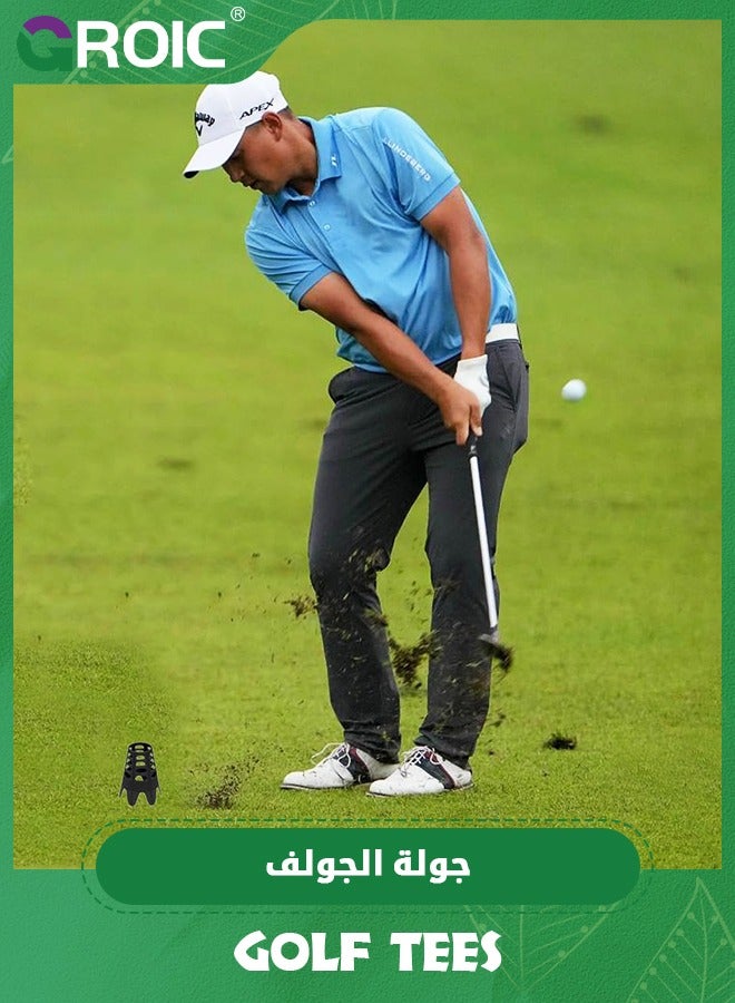 جرويك 20 قطعة من أوتاد الجولف البلاستيكية، أوتاد محاكاة الجولف للاستخدام المنزلي، أوتاد محاكاة الجولف للاستخدام الداخلي والخارجي، أوتاد حصيرة الجولف للعشب وملعب التدريب، عبوة من 10 أوتاد طويلة و10 أوتاد ص - Image 4