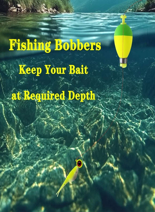 Bombite Fishing Bobbers Floats,10 Packs Weighted Bobbers for Fishing Foam Snap-on Fishing Floats Ball Oval Slip Bobbers for Fishing Bluegill Crappie Panfish Bass Trout Oval-Shape 1.5 in - Image 4