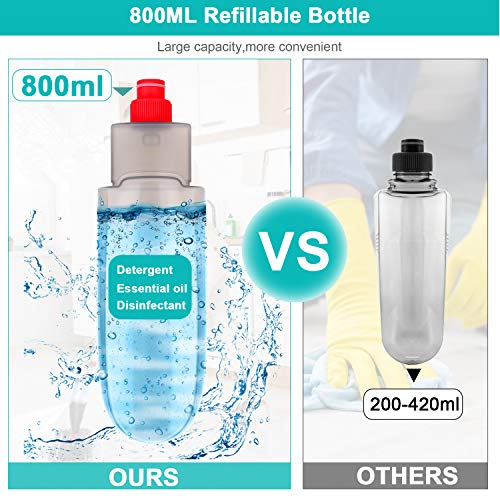 CLDREAM Spray Mop for Floor Cleaning with 3pcs Washable Pads - Wet Dry Microfiber Mop with 800 ml Refillable Bottle for Kitchen Wood Floor Hardwood Laminate Ceramic Tiles Floors Dust Cleaning - Image 2