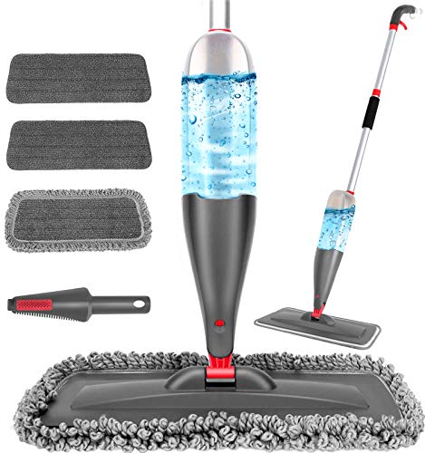 CLDREAM Spray Mop for Floor Cleaning with 3pcs Washable Pads - Wet Dry Microfiber Mop with 800 ml Refillable Bottle for Kitchen Wood Floor Hardwood Laminate Ceramic Tiles Floors Dust Cleaning - Image 1