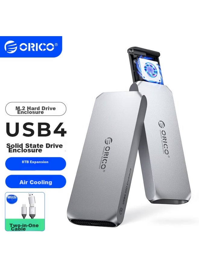 Orico حاوية قرص صلب Usb4 من Orico متوافقة مع Thunderbolt 4/3، حاوية M.2 Nvme SSD / مناسبة لجهاز Apple Mac Mini Laptop SSD حاوية خارجية توسيع Com2 - Image 5