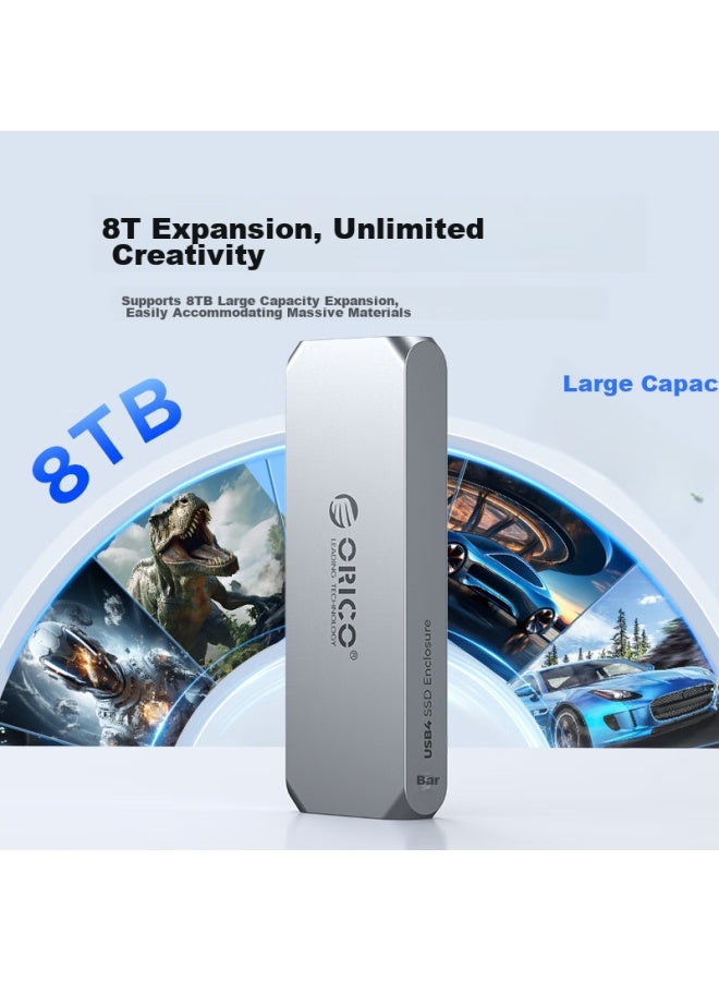 Orico حاوية قرص صلب Usb4 من Orico متوافقة مع Thunderbolt 4/3، حاوية M.2 Nvme SSD / مناسبة لجهاز Apple Mac Mini Laptop SSD حاوية خارجية توسيع Com2 - Image 2