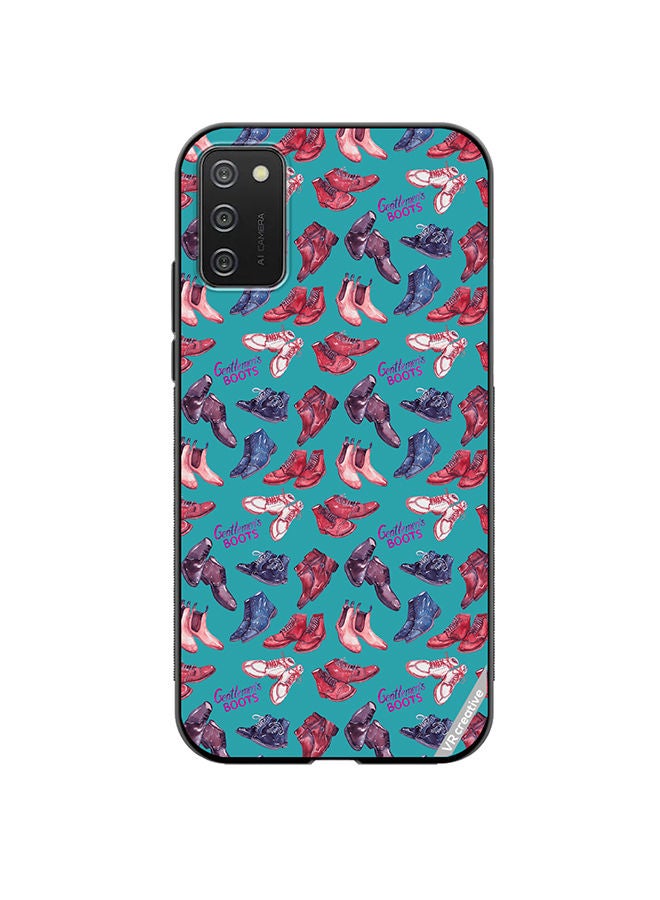 VR CREATIVE Protective Case Cover For Samsung Galaxy A02s Modern Gentlemen`S Boots Collection Design Multicolour - Image 1